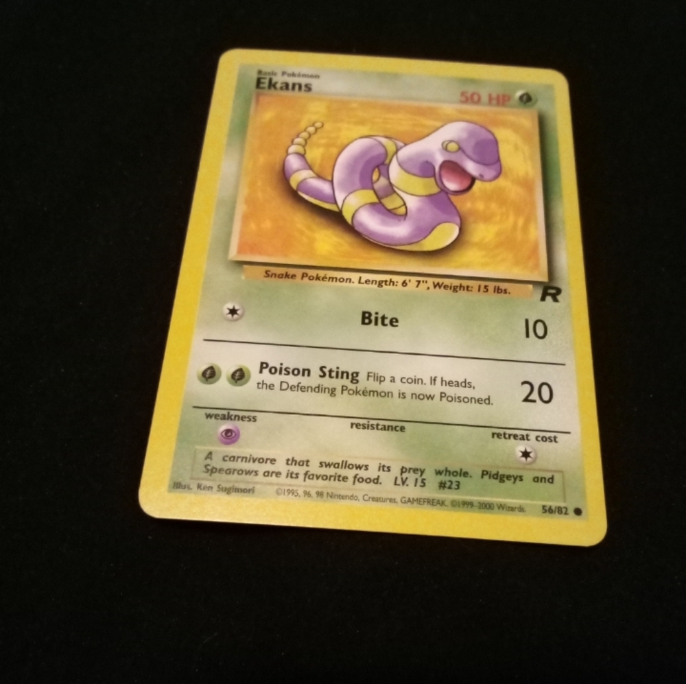 Pokemon Vintage Ekans 56/82 Team Rocket Common Non Holo WOTC
